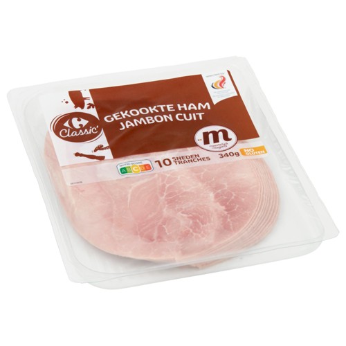 Carrefour Classic'' Jambon Cuit Magistral 10 Tranches 340 g