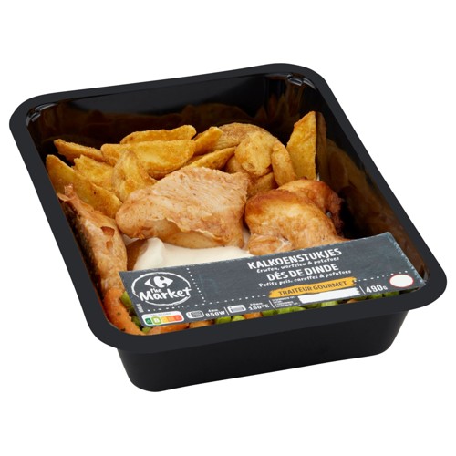 Carrefour The Market Traiteur Gourmet Dés de Dinde Petits Pois 490 g