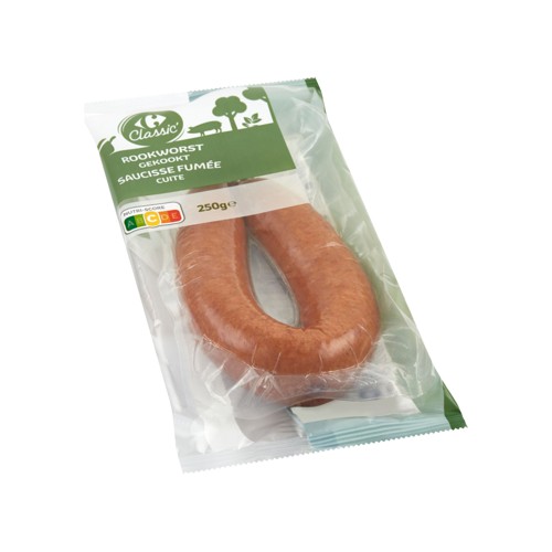 Carrefour Classic'' Saucisse Fumée Cuite 250 g