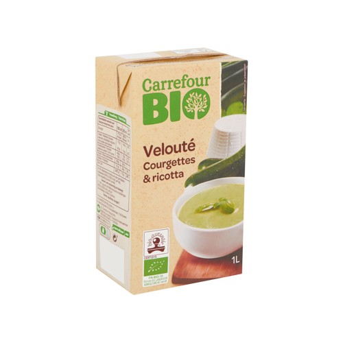 Carrefour Bio Velouté Courgettes & Ricotta 1 L