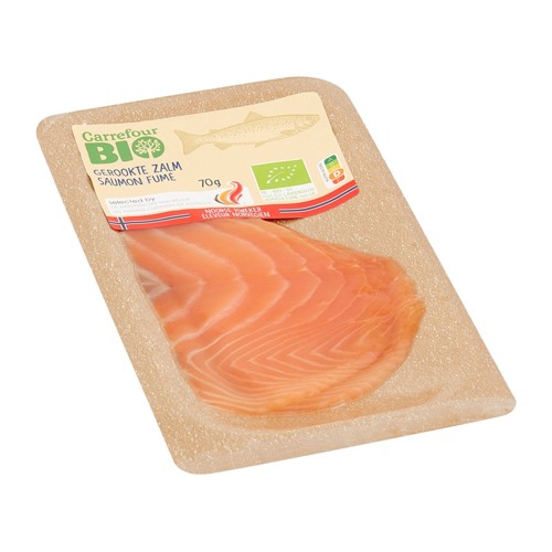 Carrefour Bio Saumon Fumé 70 g