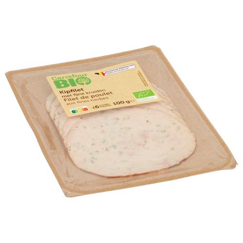 Carrefour Bio Filet de Poulet aux Fines Herbes 100 g