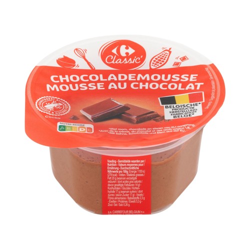 Carrefour Classic'' Mousse au Chocolat 75 g