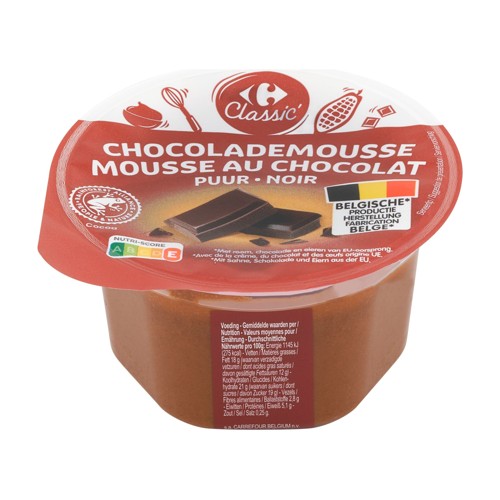 Carrefour Classic'' Mousse au Chocolat Noir 75 g