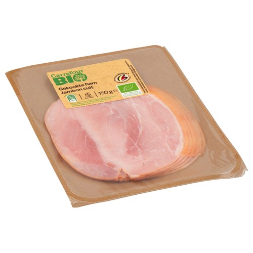 Carrefour Bio Jambon 5 tranches Cuit 150 g