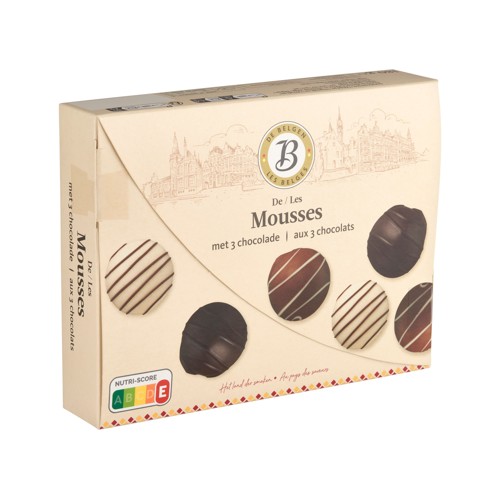 Les Belges les Mousses aux 3 Chocolats 12 Pièces 180 g