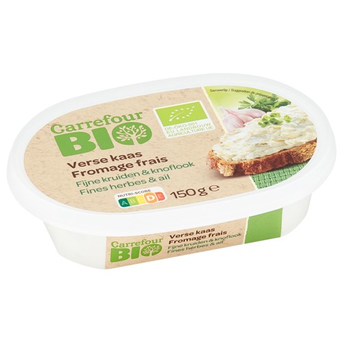 Carrefour Bio Fromage Frais Fines Herbes & Ail 150 g