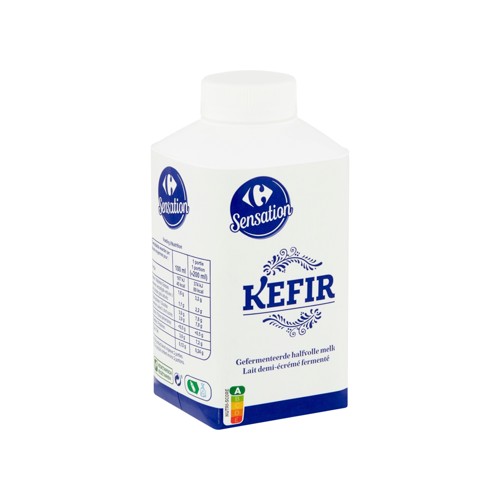 Carrefour Sensation Kefir Lait Demi-Écrémé Fermenté 500 ml