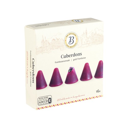 Les Belges Cuberdons Goût Framboise 16 Pièces 224 g