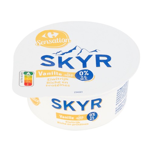 Carrefour Sensation Skyr Vanille 0% M.G. 150 g