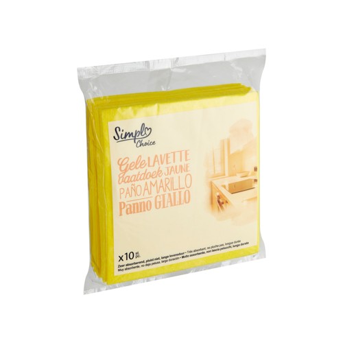 Simpl Choice Lavette Jaune 10 Pièces
