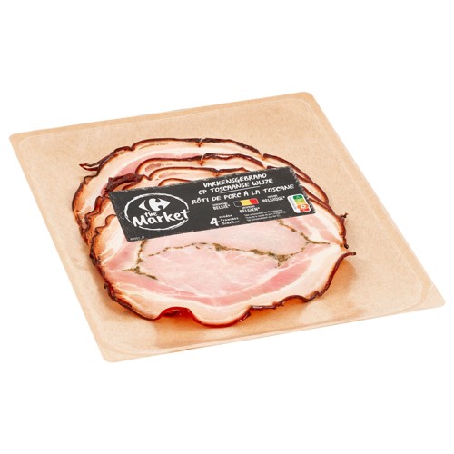 Carrefour The Market Rôti de Porc à la Toscane 4 Tranches 100 g