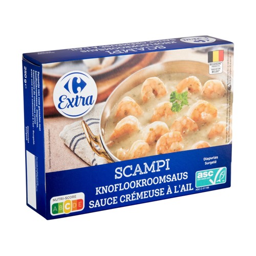 Carrefour Extra Scampi Sauce Crémeuse à l''Ail 250 g
