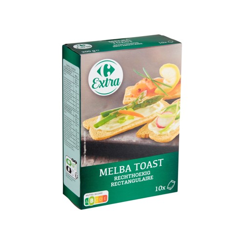 Carrefour Extra Melba Toast Rectangulaire 10 Sachets 200 g