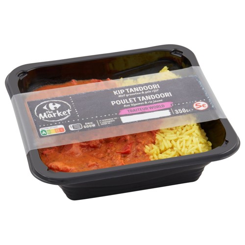 Carrefour The Market Poulet Tandoori aux Légumes & Riz Jaune 350 g