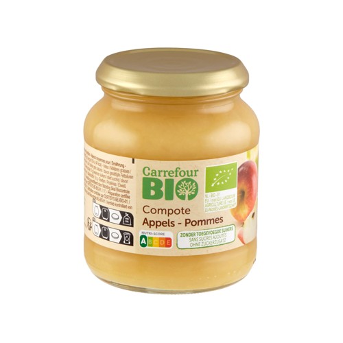 Carrefour Bio Compote Pommes 345 g