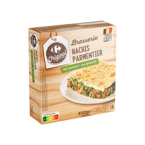 Carrefour Original Brasserie Hachis Parmentier aux Épinards 450 g