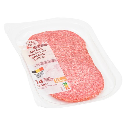 Carrefour Classic'' Salami Sans Ail 14 Tranches 150 g