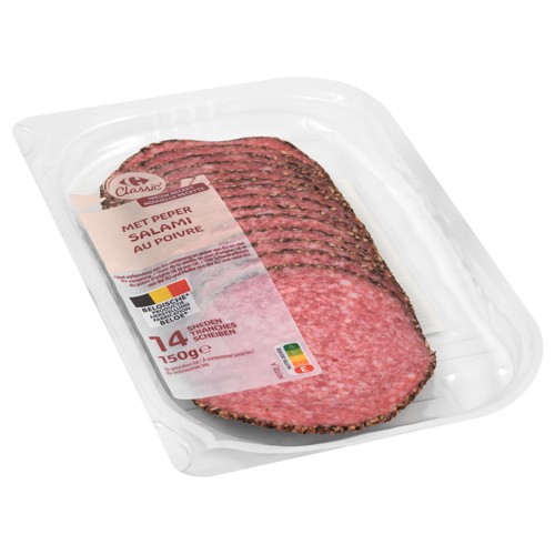 Carrefour Classic'' Salami au Poivre 14 Tranches 150 g
