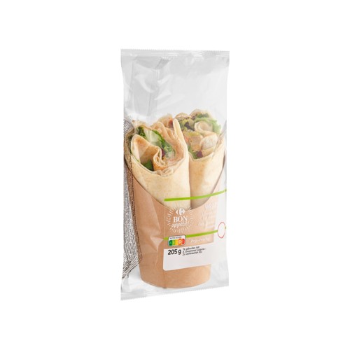 Carrefour Bon Appétit! Wraps Pain Libanais, Poulet Shawarma 205 g