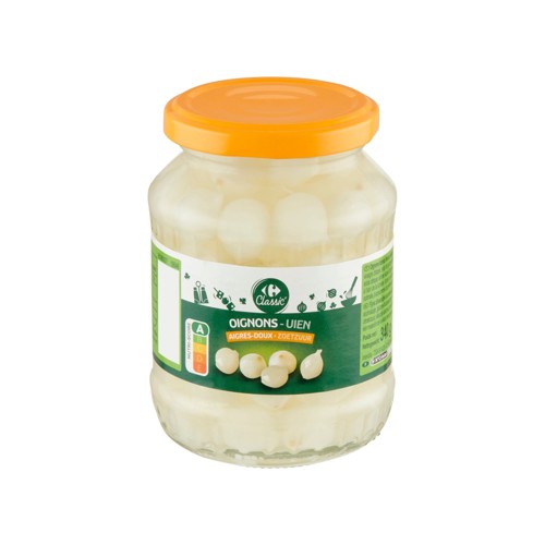 Carrefour Classic'' Oignons Aigres-Doux 340 g