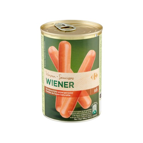 Carrefour Saucisses Wiener 6 Pièces 410 g