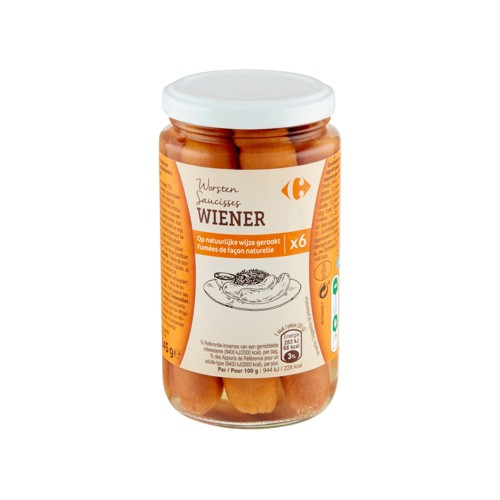 Carrefour Saucisses Wiener 6 Pièces 345 g