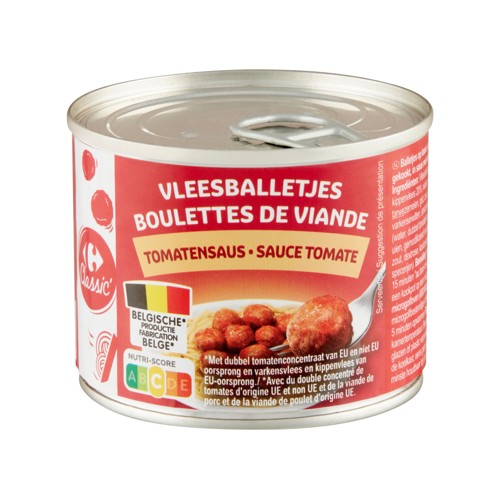 Carrefour Classic'' Boulettes de Viande Sauce Tomate 200 g