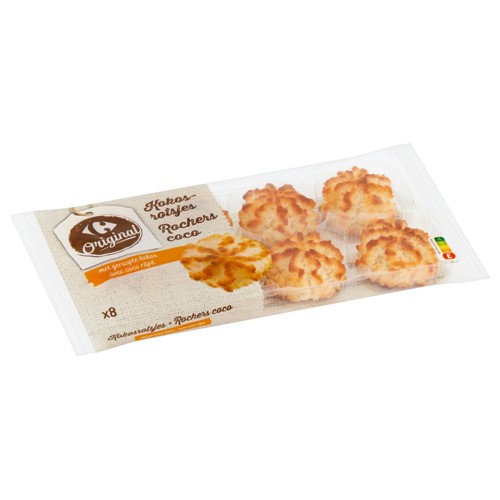 Carrefour Original Rochers Coco avec Coco Râpé 8 Pièces 300 g