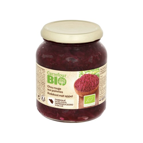 Carrefour Bio Chou Rouge aux Pommes 360 g