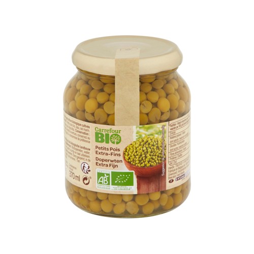 Carrefour Bio Petits Pois Extra-Fins 340 g
