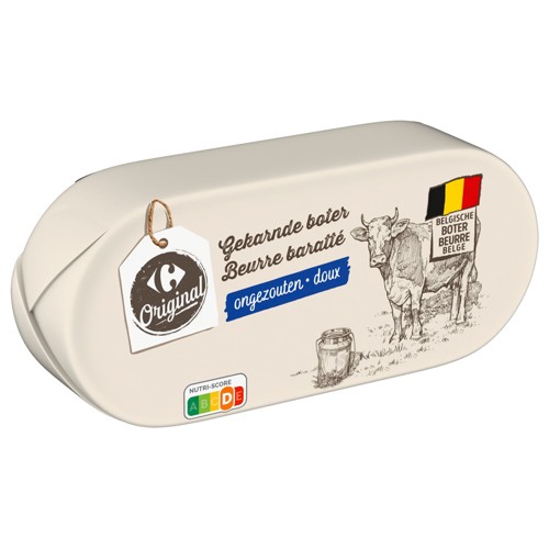 Carrefour Original Beurre Baratté Doux 250 g
