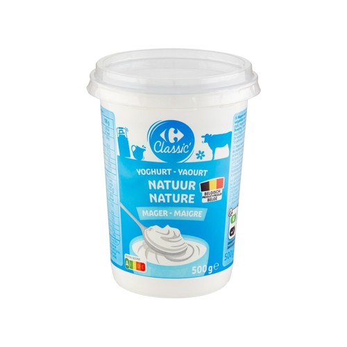 Carrefour Classic'' Yaourt Nature Maigre 500 g