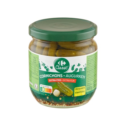 Carrefour Classic'' Cornichons Extra-Fins 400 g
