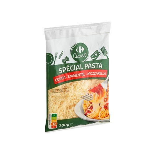Carrefour Classic'' Spécial Pasta Gouda, Emmental, Mozzarella 200 g