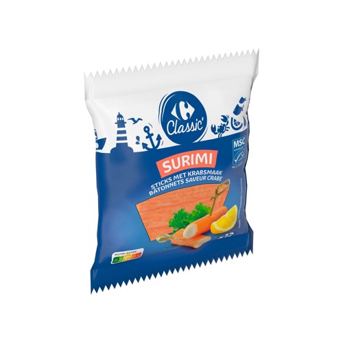 Carrefour Classic'' Surimi Bâtonnets Saveur Crabe 12 Pièces 200 g
