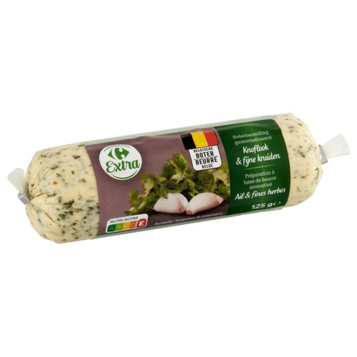 Carrefour Extra Préparation à Base de Beurre Ail & Fines Herbes 125 g