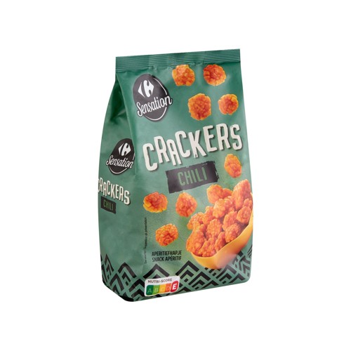 Carrefour Sensation Crackers Chili Snack Apéritif 150 g