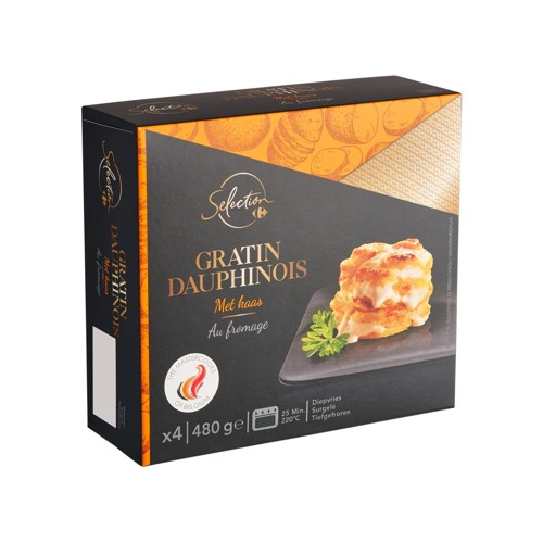 Carrefour Selection Gratin Dauphinois au Fromage 4 x 120 g