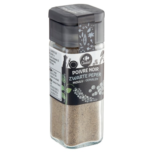 Carrefour Classic'' Poivre Noir Moulu 40 g