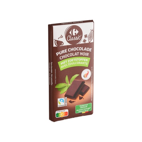 Carrefour Classic'' Chocolat Noir avec Édulcorants 100 g