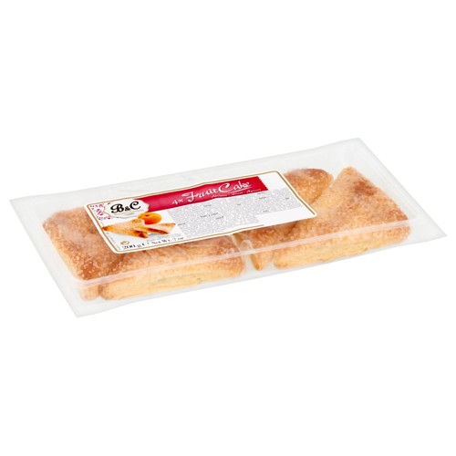 B&C Biscuits & Cookies Fruit Cake Abricot 4 Pièces 200 g