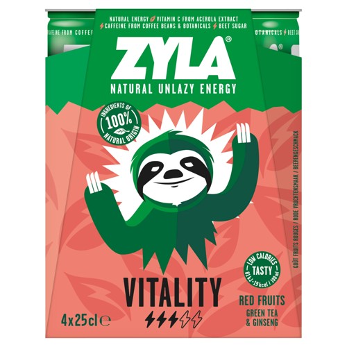 ZYLA VITALITY Red Fruit energy 4 x 25cl