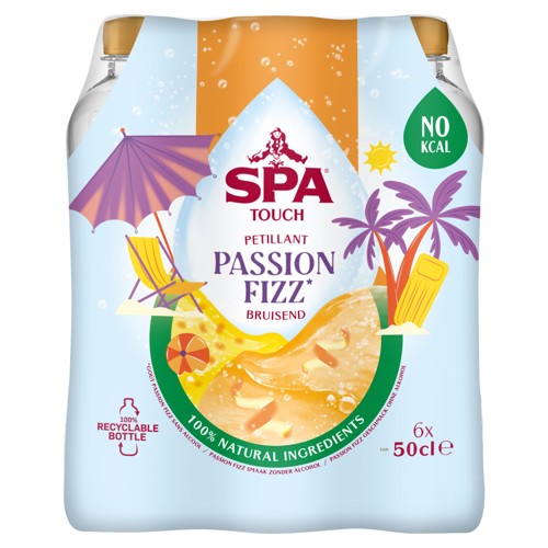 SPA TOUCH Eau Minérale Pétillante Passion Fizz 6 x 50 cl