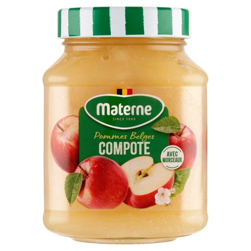 Materne Pommes Belges Compote avec Morceaux 375 g