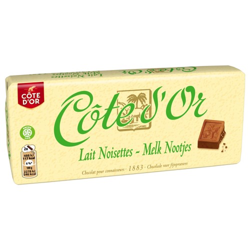 Côte d''Or Tablette Chocolat Au Lait Noisettes 150g