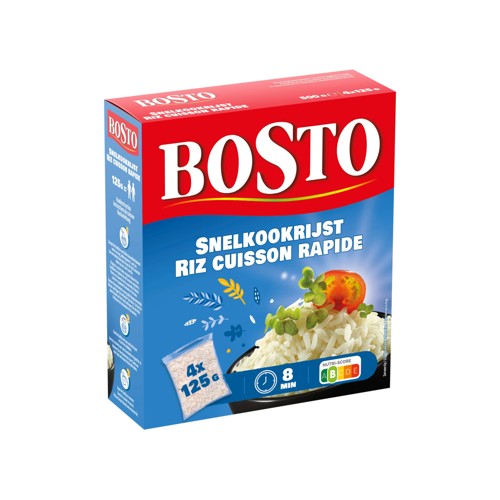 Bosto Riz Cuisson Rapide 4 x 125 g