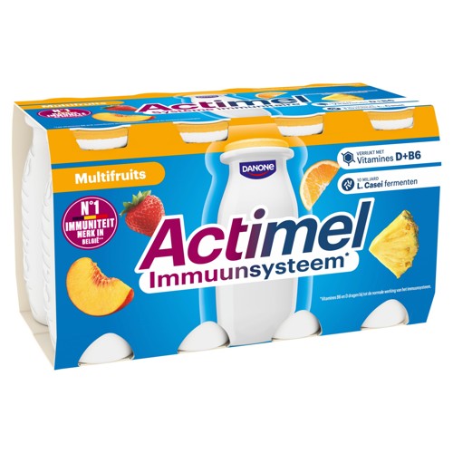 ACTIMEL Yaourt à boire Multifruits avec Vitamines 8x100g