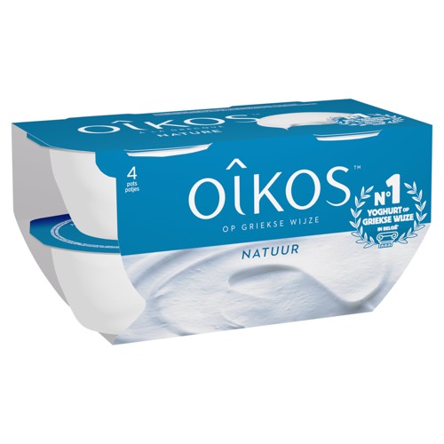 OIKOS DANONE Yaourt à la Grecque Nature - Pasteurisé 4x115g