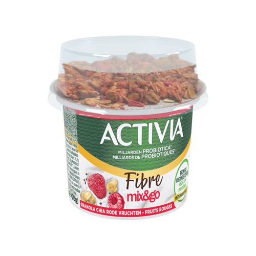 Activia Fibre Mix & Go Granola Chia Fruits Rouges 165 g